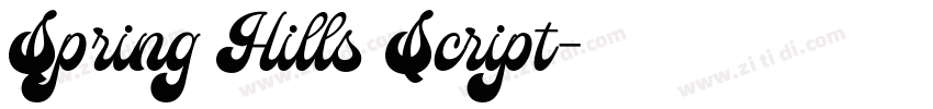 Spring Hills Script字体转换